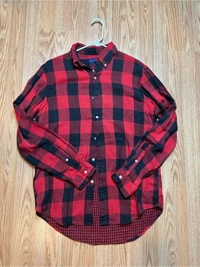 Ralph Lauren Red and Black Buffalo Check Button-Down Shirt